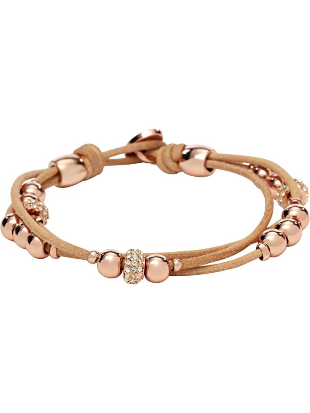 Chic Women's Stainless Steel & Genuine Leather Bracelet - Stylish Accessory
